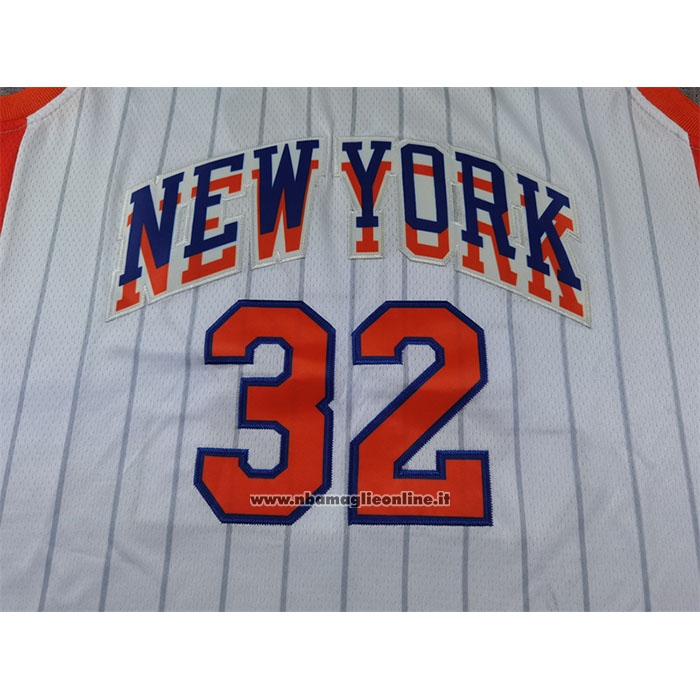 Maglia New York Knicks Karl-Anthony Towns #32 Citta 2024-25 Bianco
